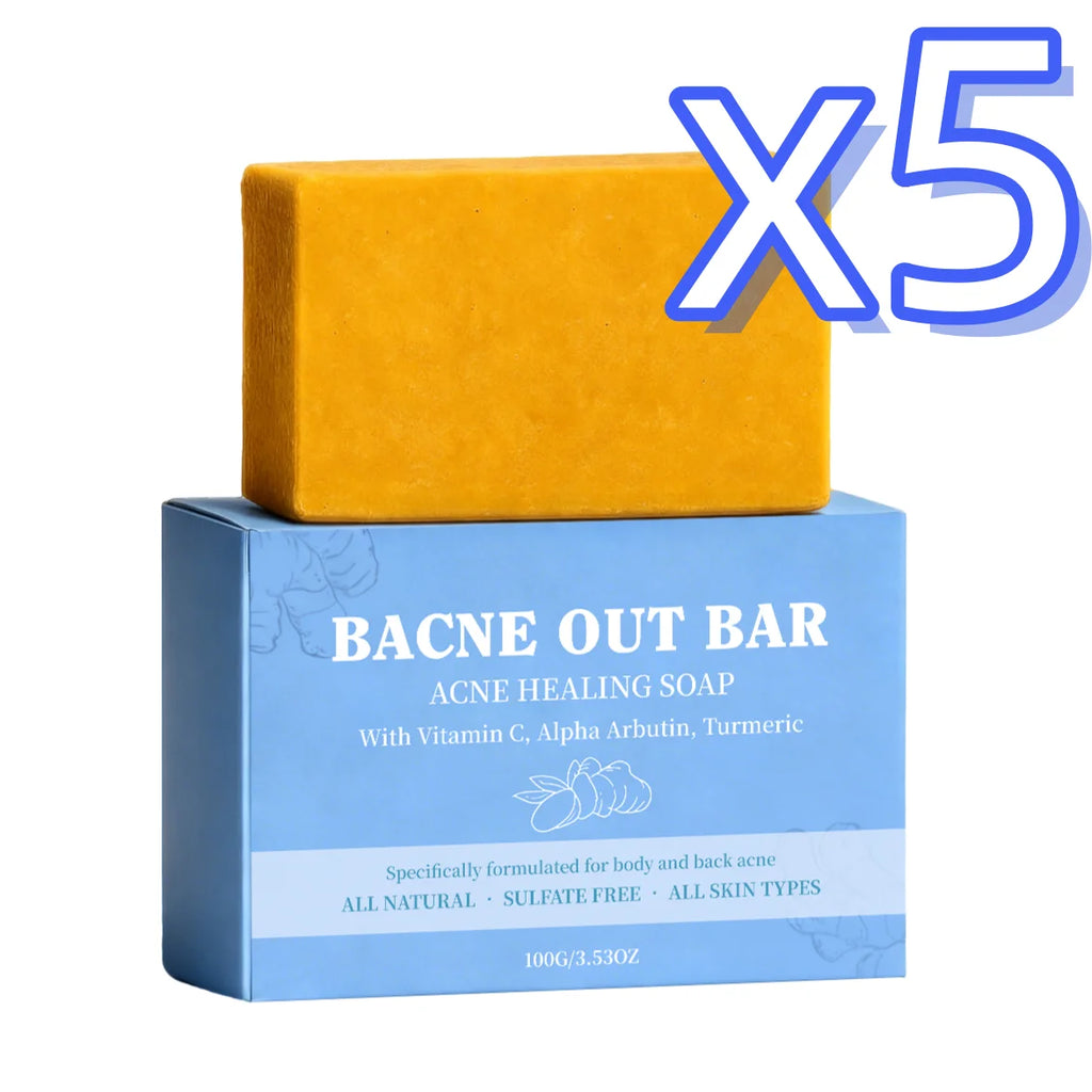 Exfoliating Body Cleansing Soap Eliminate Back Pimples Fade Acne Marks Deep Clean Dirt Oil Control Turmeric Exfoliate Soap Bar Oasis Select 100g Boxed x 5pcs
