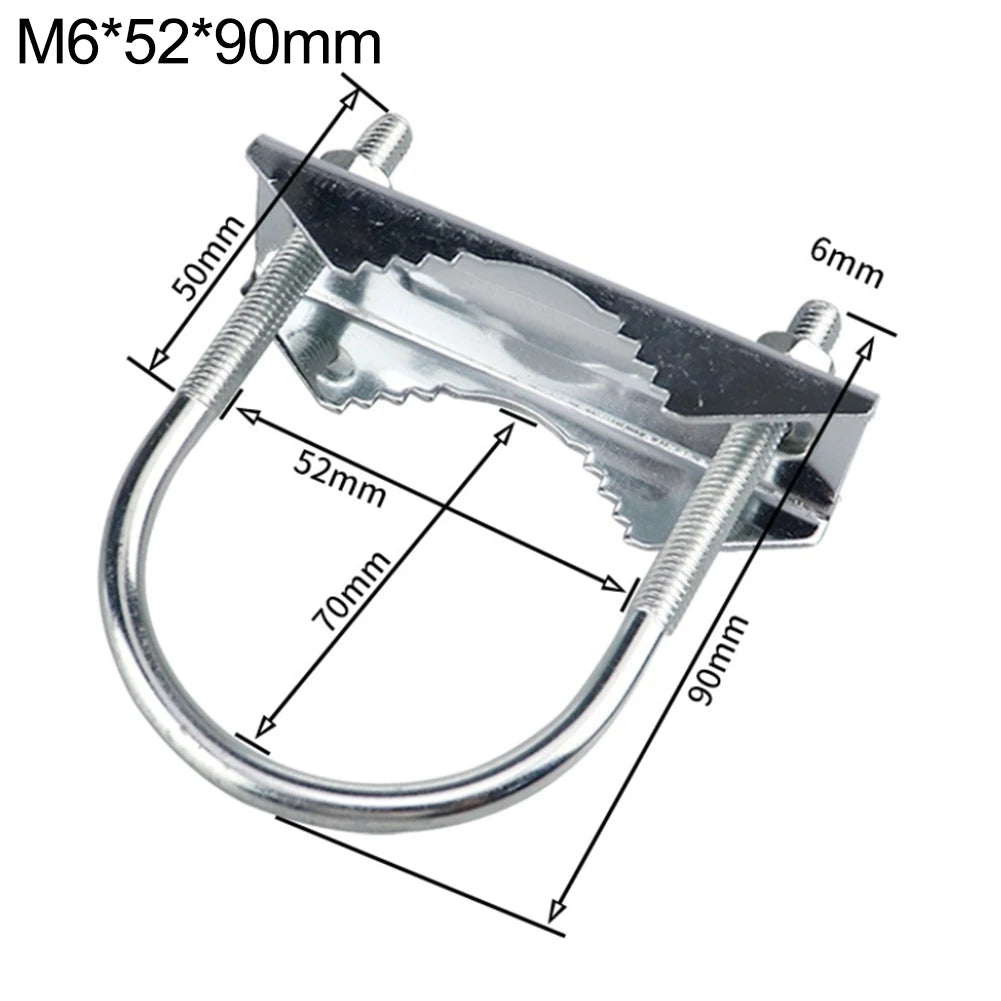 U Bolts Heavy Duty Anti-Rust Mast To Mast Mount Bracket Kit Secure Antenna Fixing Clamp For TV Antennas Ham Flagpoles Oasis Select B