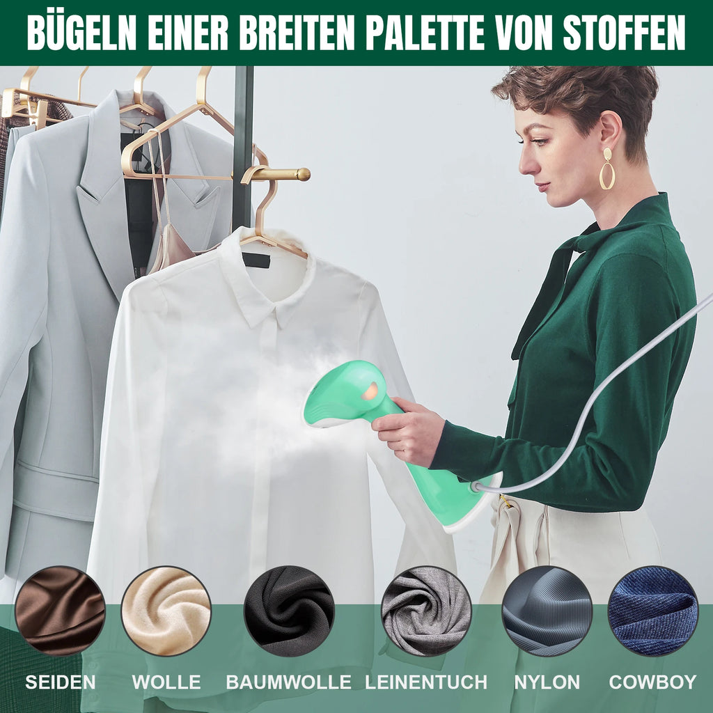 URGGU 1500W Handheld Garment Steamer – 30s Heat-Up Portable