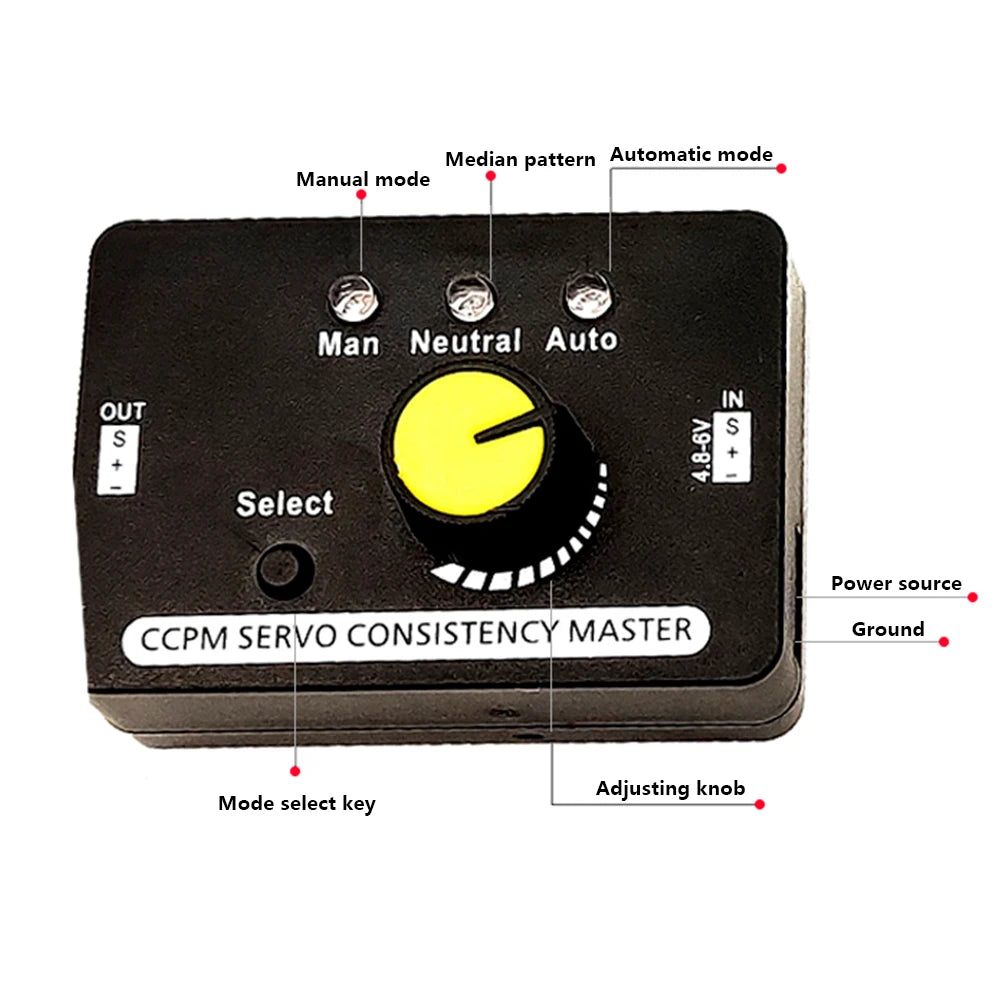 RC Servo Tester Centering Tool ESC Motor Checker High Precision for Airplanes Remote Control Models Tester Tool Oasis Select