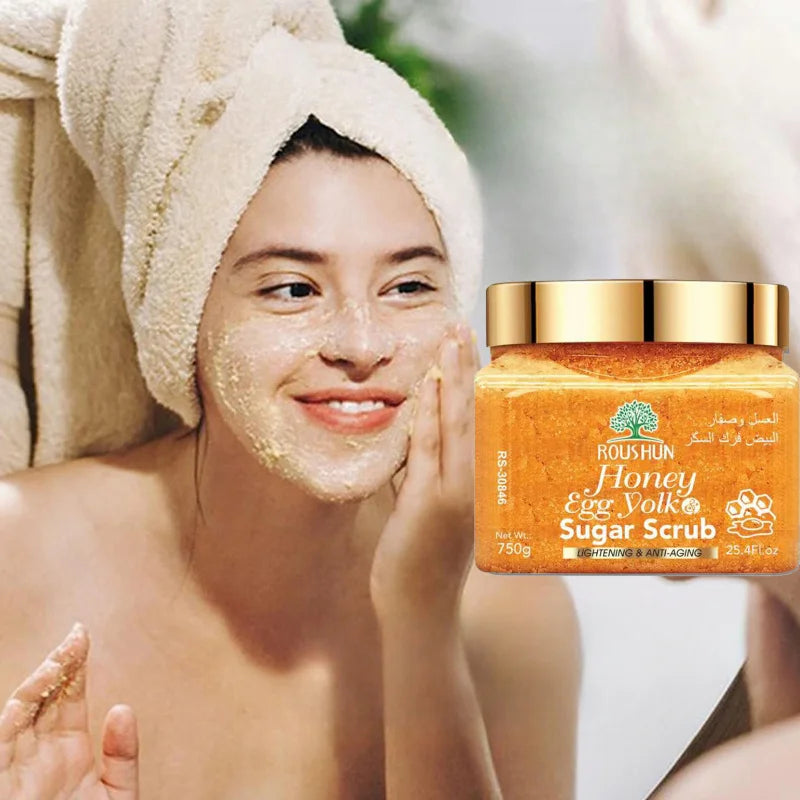 ROUSHUN Honey Egg Yolk Sugar Body Scrub – Family Pack