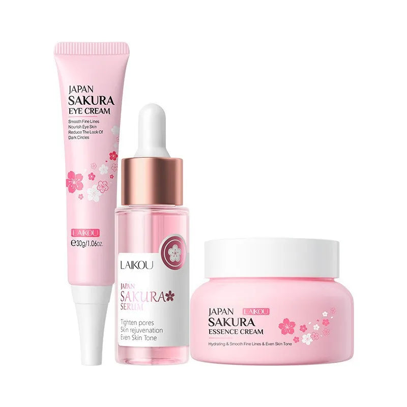 LAIKOU Sakura 7-Piece Skincare Set – Hydrate, Brighten & SPF 50