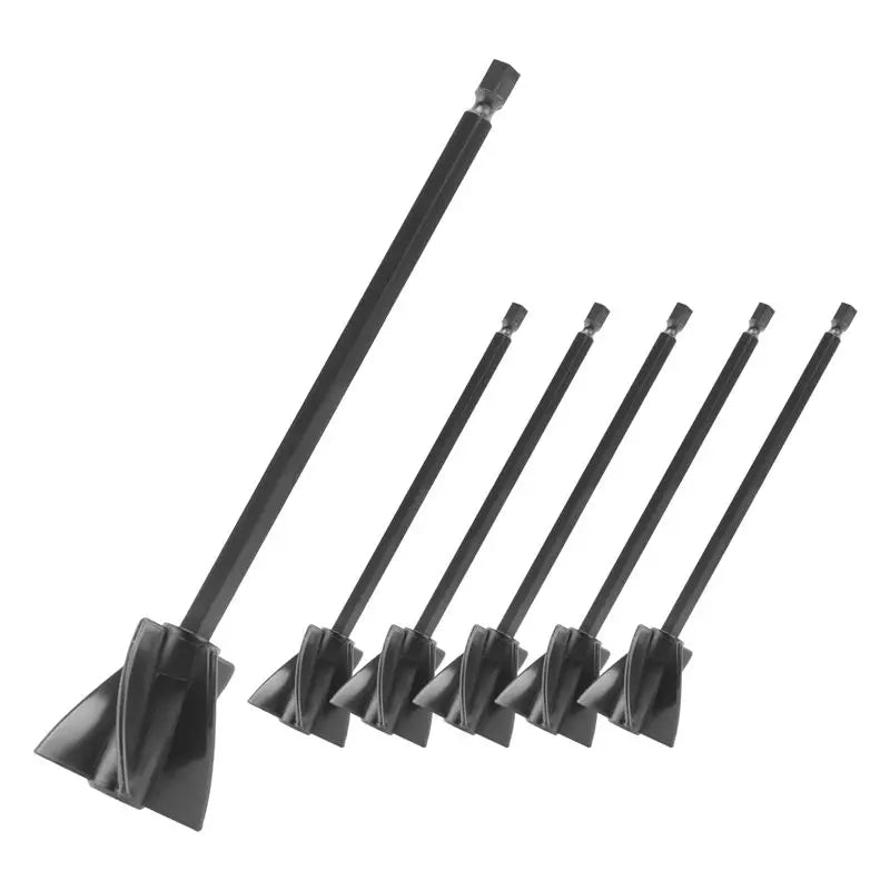 LIKE WISH Resin Mixer Paddles, Epoxy Mixer Attachment For Drill, Reusable Paint Stirrer Drill Attachment Oasis Select Black 6Pcs