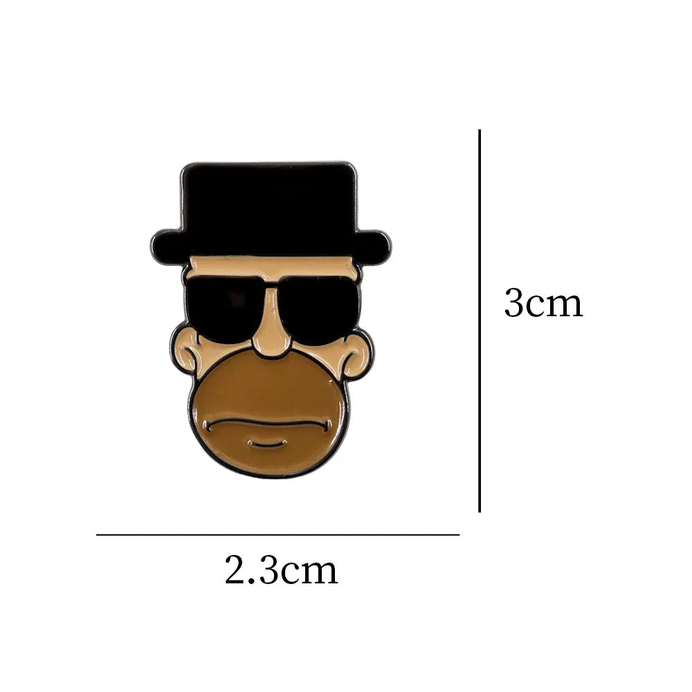 Breaking-Bad-Heisenberg Badge Film and Television Peripheral Character Brooch Oasis Select