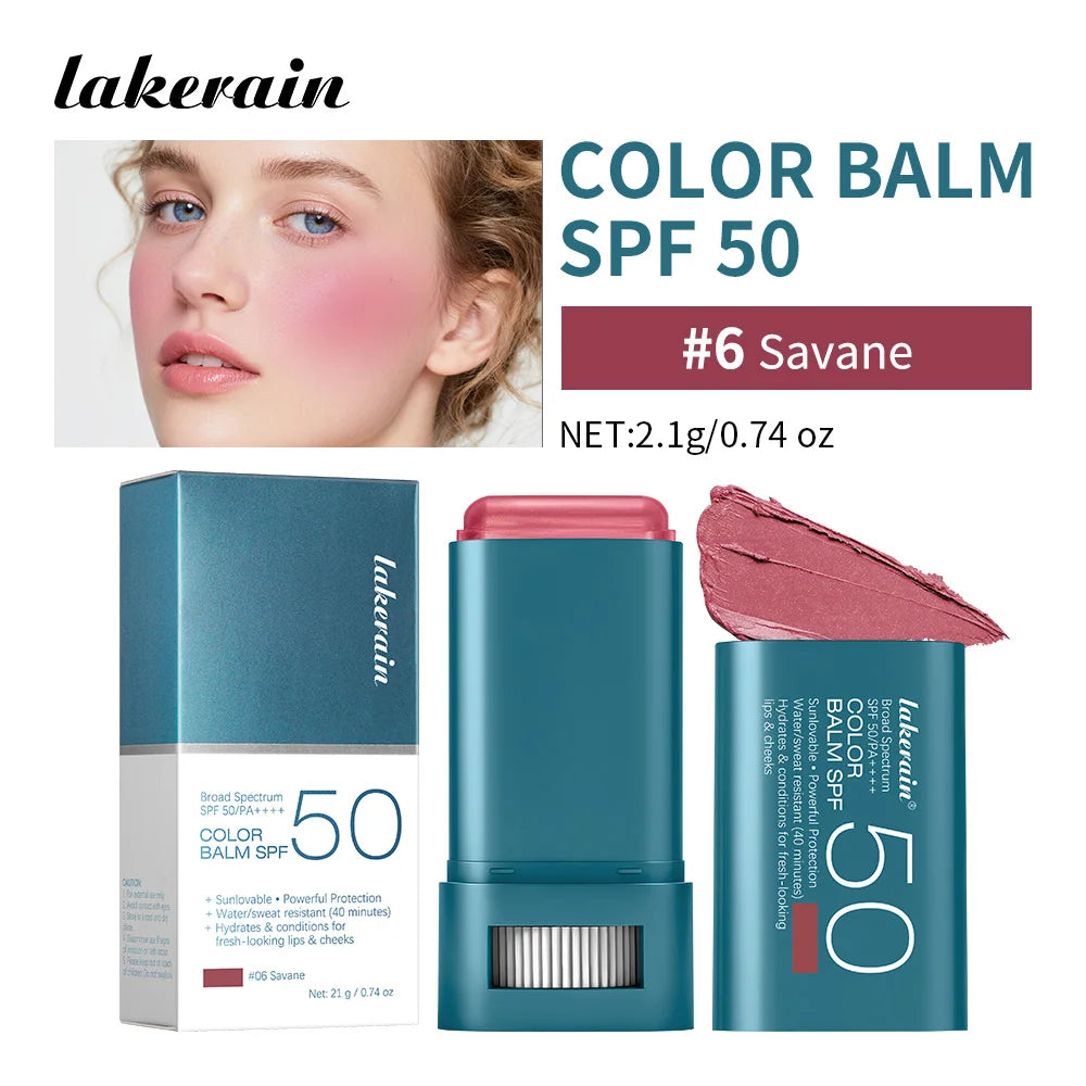 SPF 50 Tinted Blush Stick – Waterproof & Long-Lasting Color
