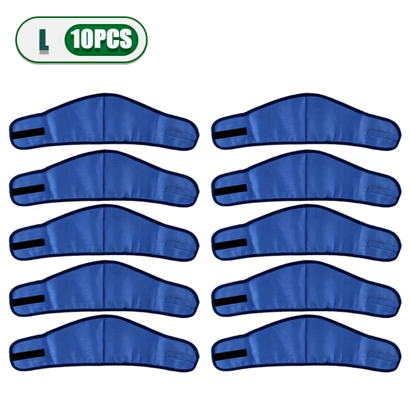 1-10PCS Pet Cooling Scarf for Dogs Summer Ice Silk Cooling Bandana Neck Wrap for Heat Relief Reusable Chill Mat for Pets Oasis Select Blue L-10PCS