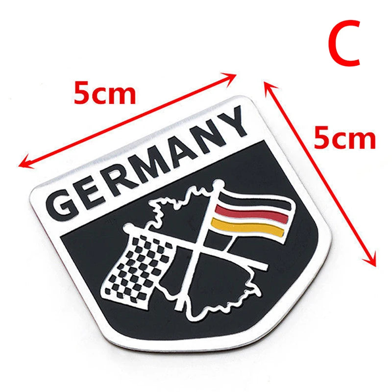 3D Aluminium Auto Car Emblem Germany German Flag Logo Grille Badge Decal Sticker Oasis Select C