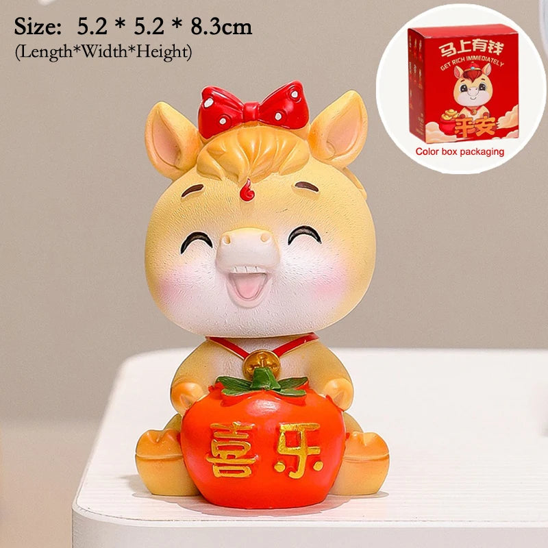 2026 Year Horse Table Decoration Charming Pony Accessory Lucky Cute