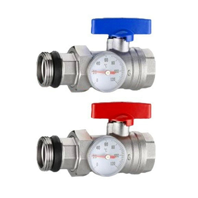 Ball Valve Floor Drain Separator, Equipped with Pressure Gauge Inlet and Outlet Male and Female Metal Wire Filter Tubes Oasis Select