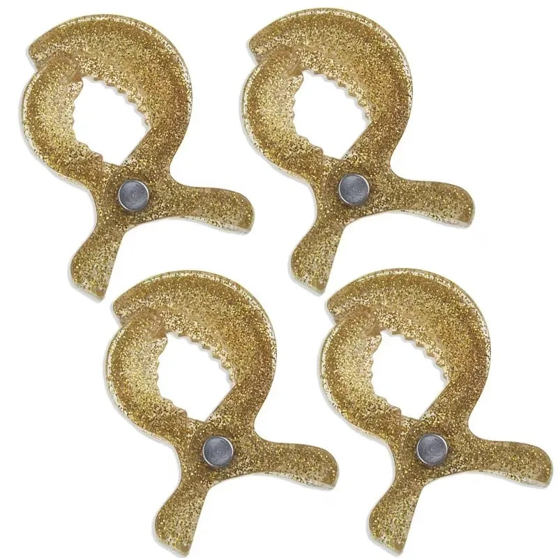 4/2PCS Baby Stroller Clamp Alligator Clip Pram Peg Portable Stroller Hook Baby Car Seat Clips Toddler Baby Stroller Accessories Oasis Select Gold 4pcs