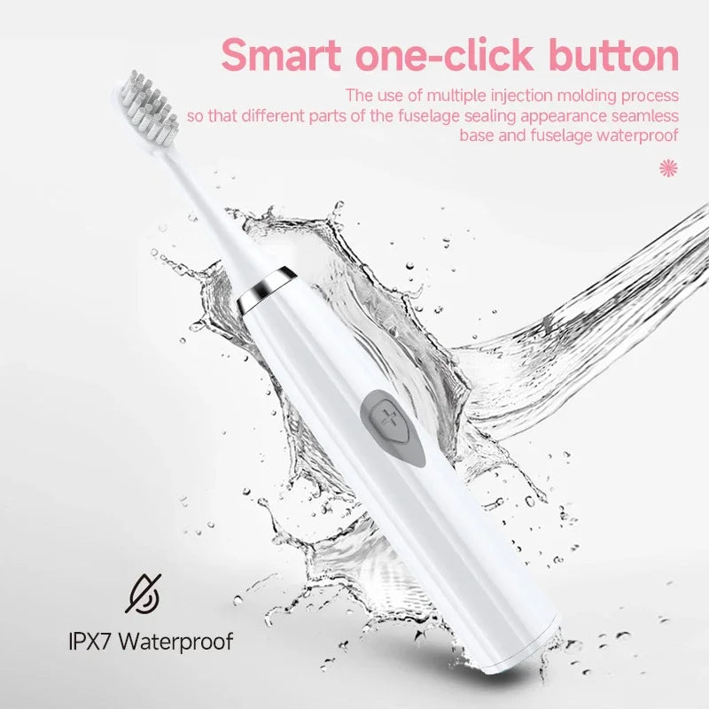 Clearance_Electric Toothbrush for Adults Soft Portable Battery Endurance IPX6 Waterproof Intelligent Effective Oral Care Men Wom Oasis Select