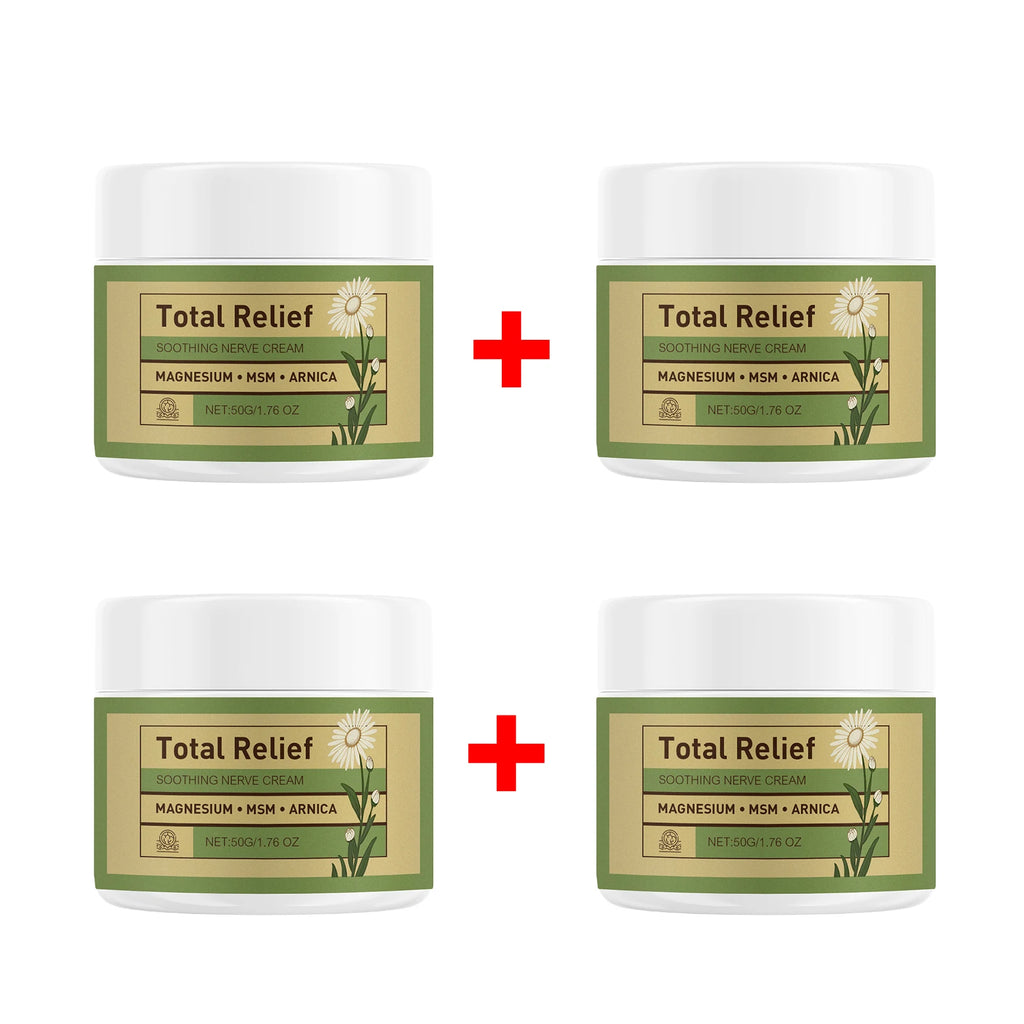 Magnesium Soothing Cream Nerves Relief Long-Lasting Hydration Prevent Drying Moisturizing Body Cream Oasis Select 4pcs
