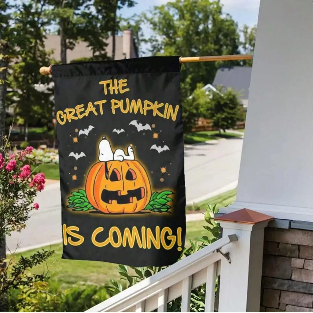 Garden Flags - Double-Sided Printed Pumpkin Ghost Outdoor Patio Decor, Holiday Yard Banner, Easy to Hang, Pole Not Included Oasis Select