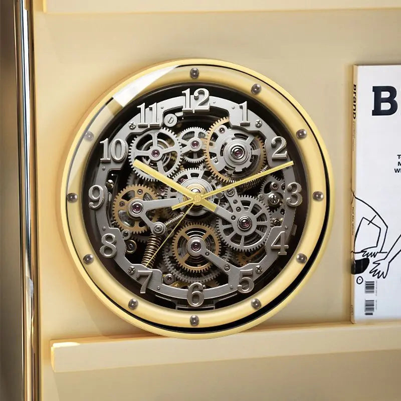 A European-style Retro Clock That Imitates A Mechanical Feel A Wall Clock for Home Use in The Living Room Oasis Select