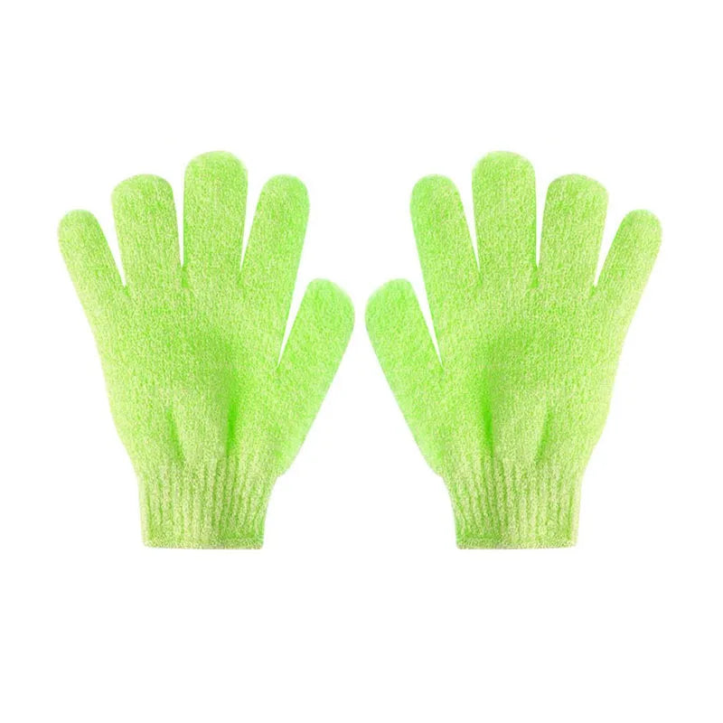 1/2/3pairs Exfoliating Bath Gloves Double Sided Bath Gloves For Beauty Spa Massage Skin Shower Scrubber Bathing Accessories Oasis Select 1pairs green