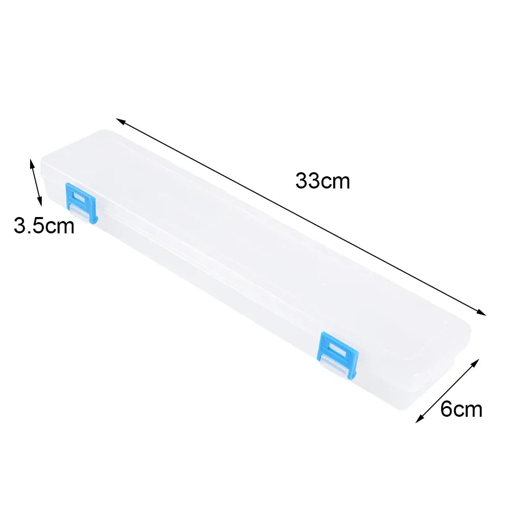 1pc Painting Pencils Box Drawing Brush Storage Case 33x7x3.5cm 18.5*7cm Plastic Watercolour Pen Container Drawing Tool Organizer Oasis Select