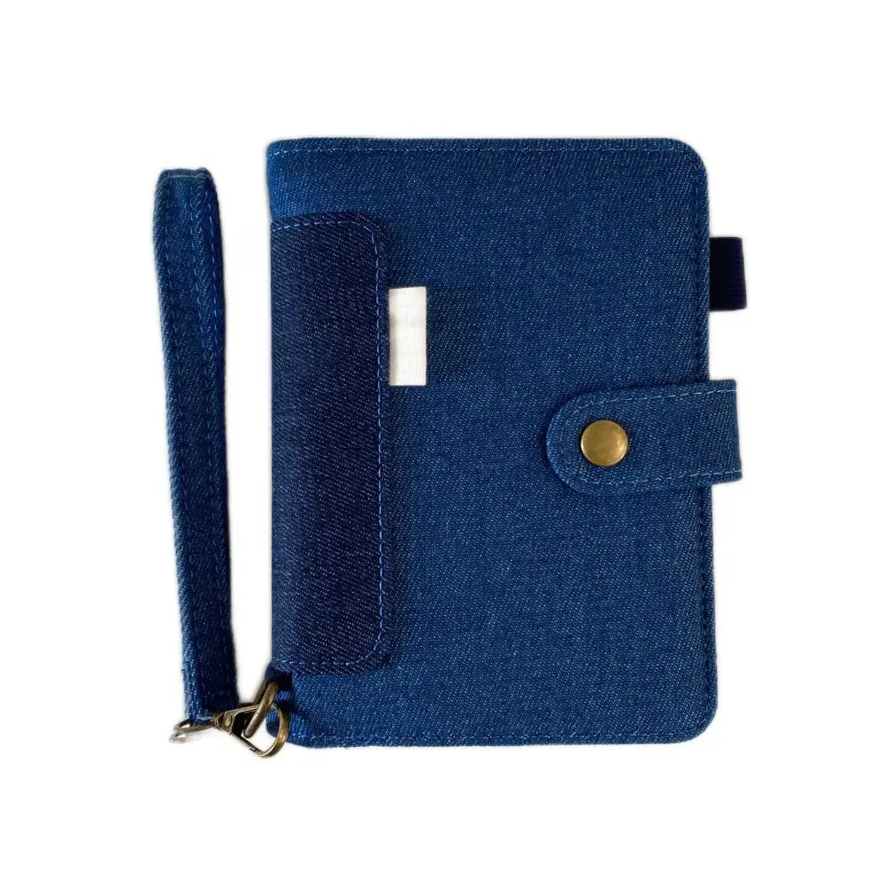 A7 Retro Denim Notebook Refillable Loose Leaf Handwritten Diary Reusable Casing Thick Paper Planner Journal Notebook Student Oasis Select