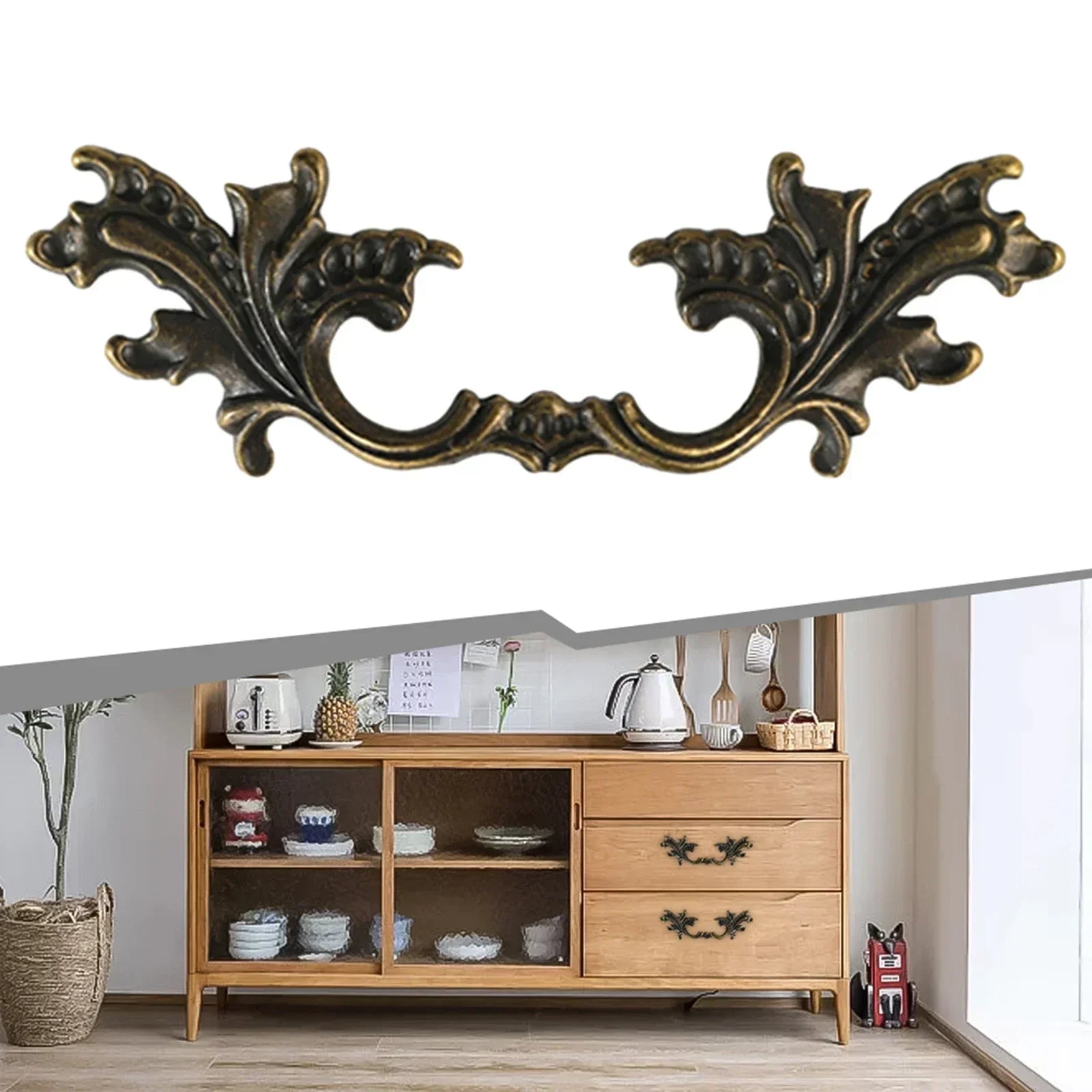 Classic Drawer Handle With Vintage Design And Zinc Alloy Material Perfect For Furniture Renovation And Enhancing Home Decor Oasis Select