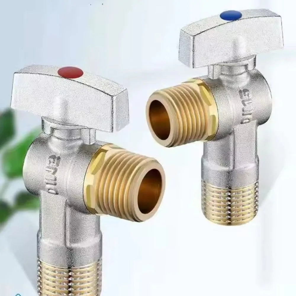 Large Flow Water Stop Valves Inlet Ball Valves Bathroom Kitchen Sink Stop Valve Connection Water Pressure Regulator Oasis Select