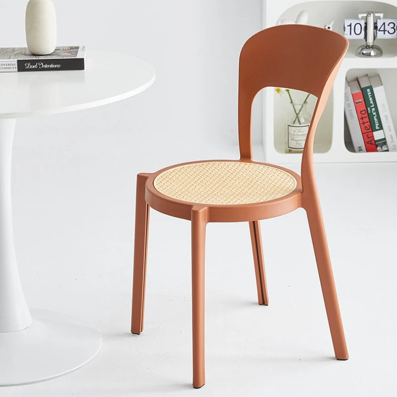 Nordic plastic chair simple dining chair home creative adult back chair modern Internet celebrity stackable desk chair Oasis Select