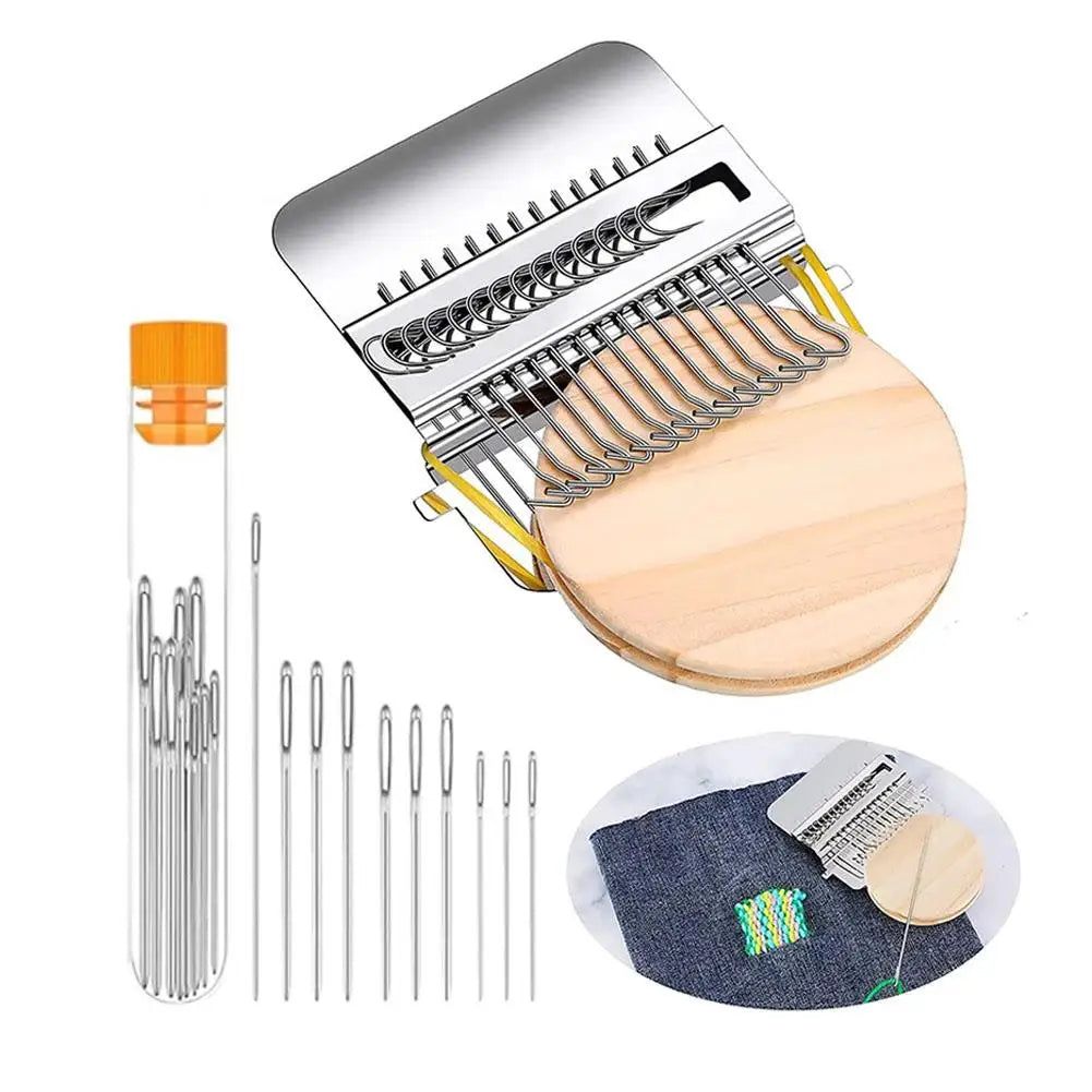 Crochet Mini Knitting Machine Small Loom Machine Tools Easy To Carry Household Knitting Machine For Mending Socks Clothes Fabric Oasis Select