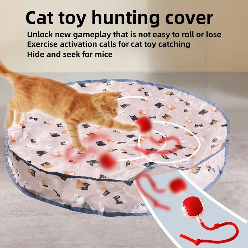 Cat Interactive Ball Toy Automatic Rolling Ball Faux Tail Rechargeable Pet Electric Toy Dog Cat Training Imitate Mouse Products Oasis Select