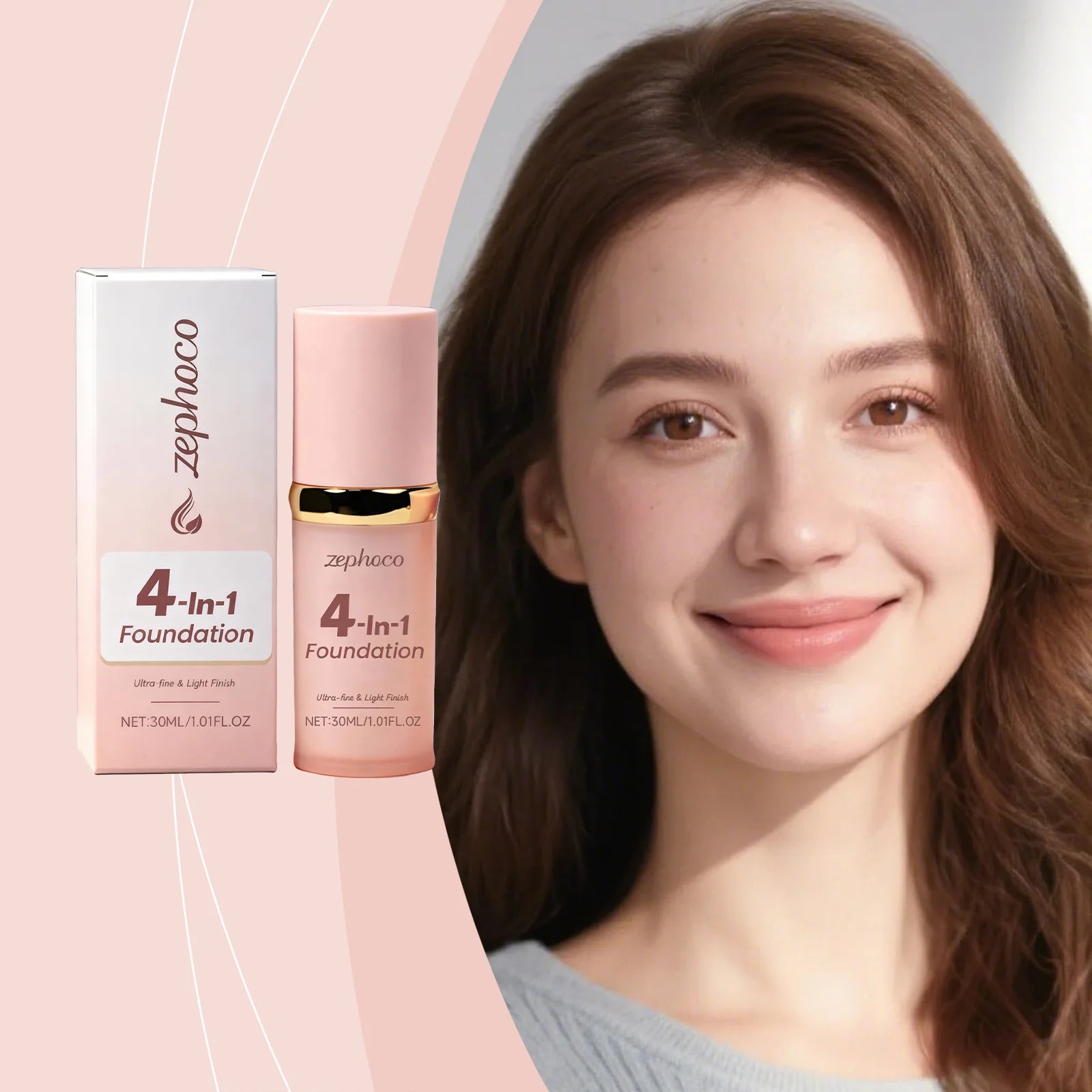 Zephoco 4-in-1 Foundation – Hydrating, Matte & UV Protection