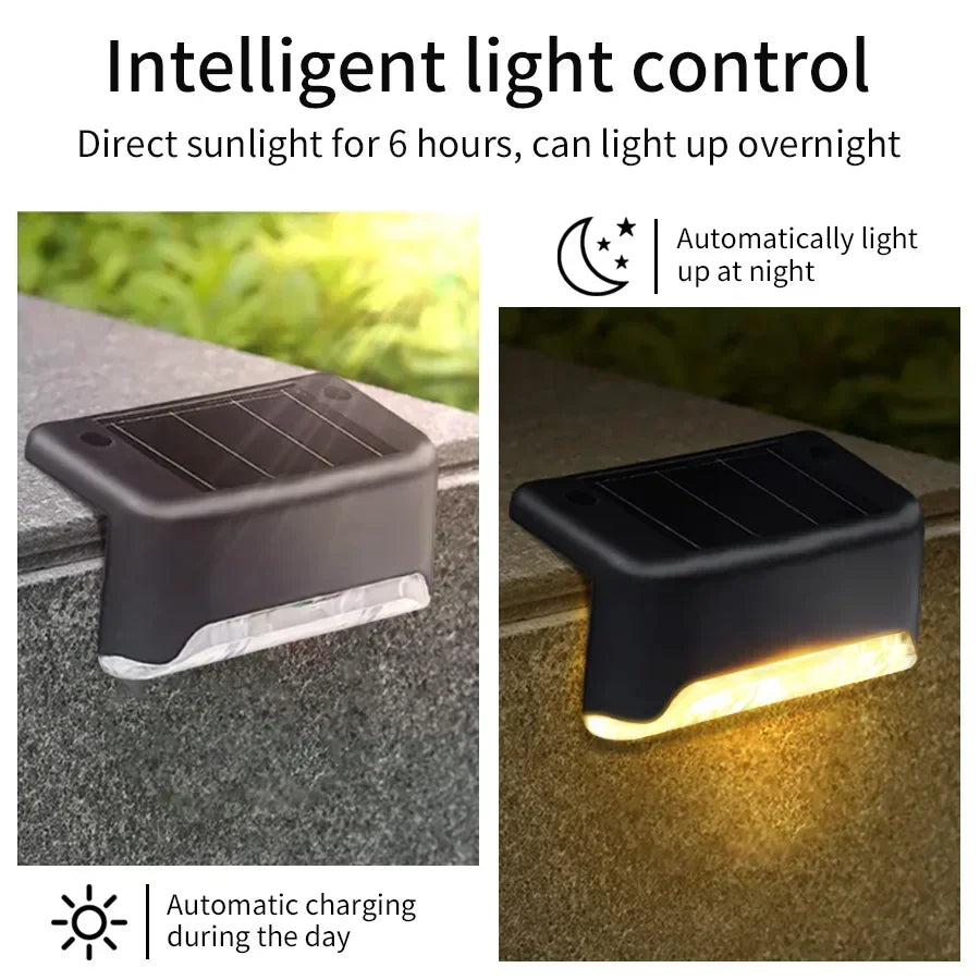 4-Pack Solar Fence Lights – Waterproof LED Deck & Stair Lamps Solar Outdoor Lights Oasis Select