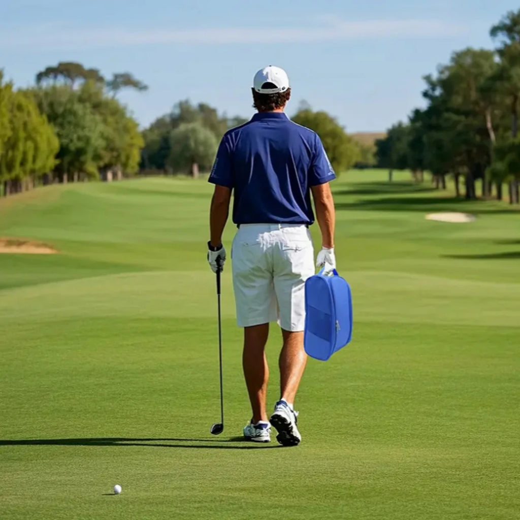 Portable Golf Shoe Bag Oxford Cloth Shoe Carrier Bags Breathable Lightweight Golf Handbag Dustproof Football Tennis Shoe Bag Oasis Select