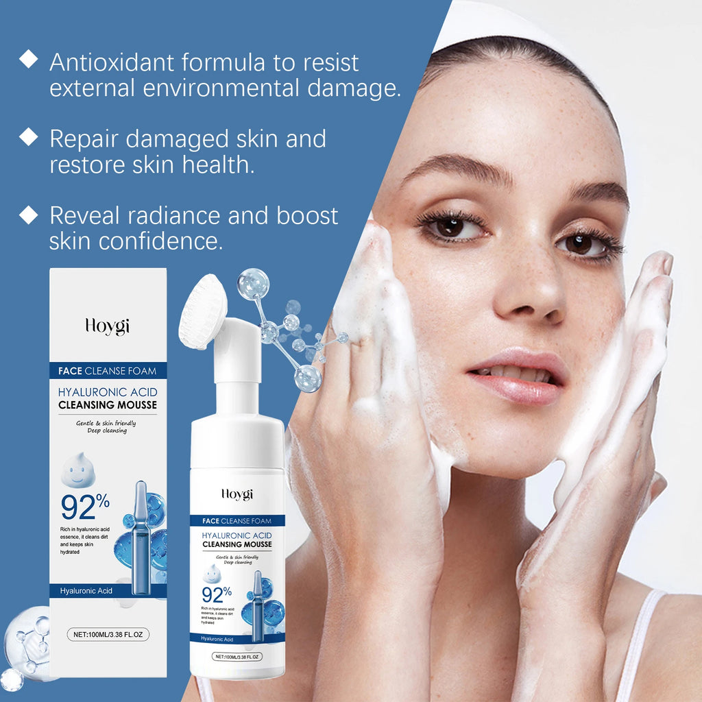 Hoygi Hyaluronic Acid Cleansing Foam – Oil Control Face Wash Facial Cleanser Oasis Select