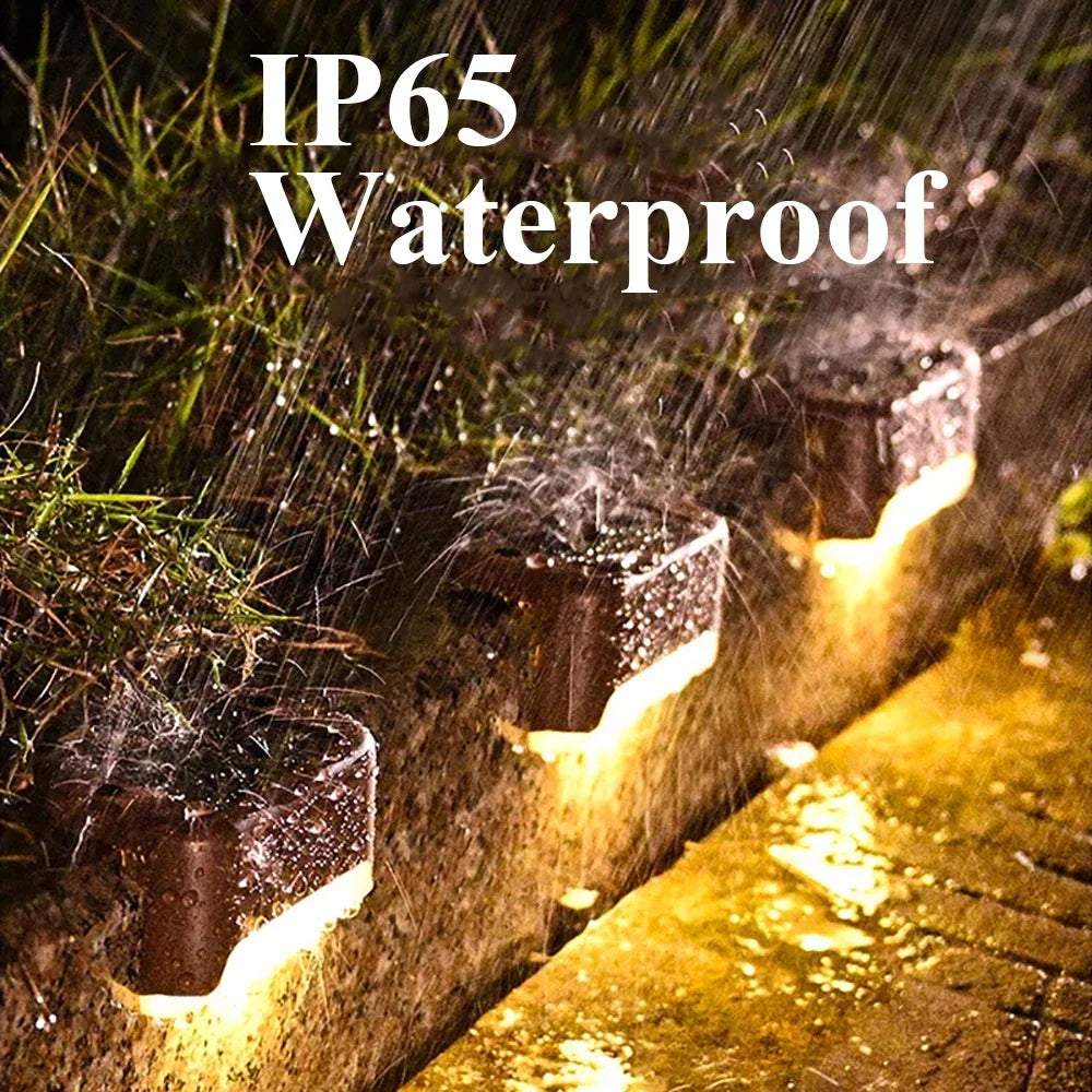 4/8/12pcs LED Solar Step Lights Outdoor Garden Waterproof Stair Light Fence Decoration for Patio Path Deck Stair Oasis Select