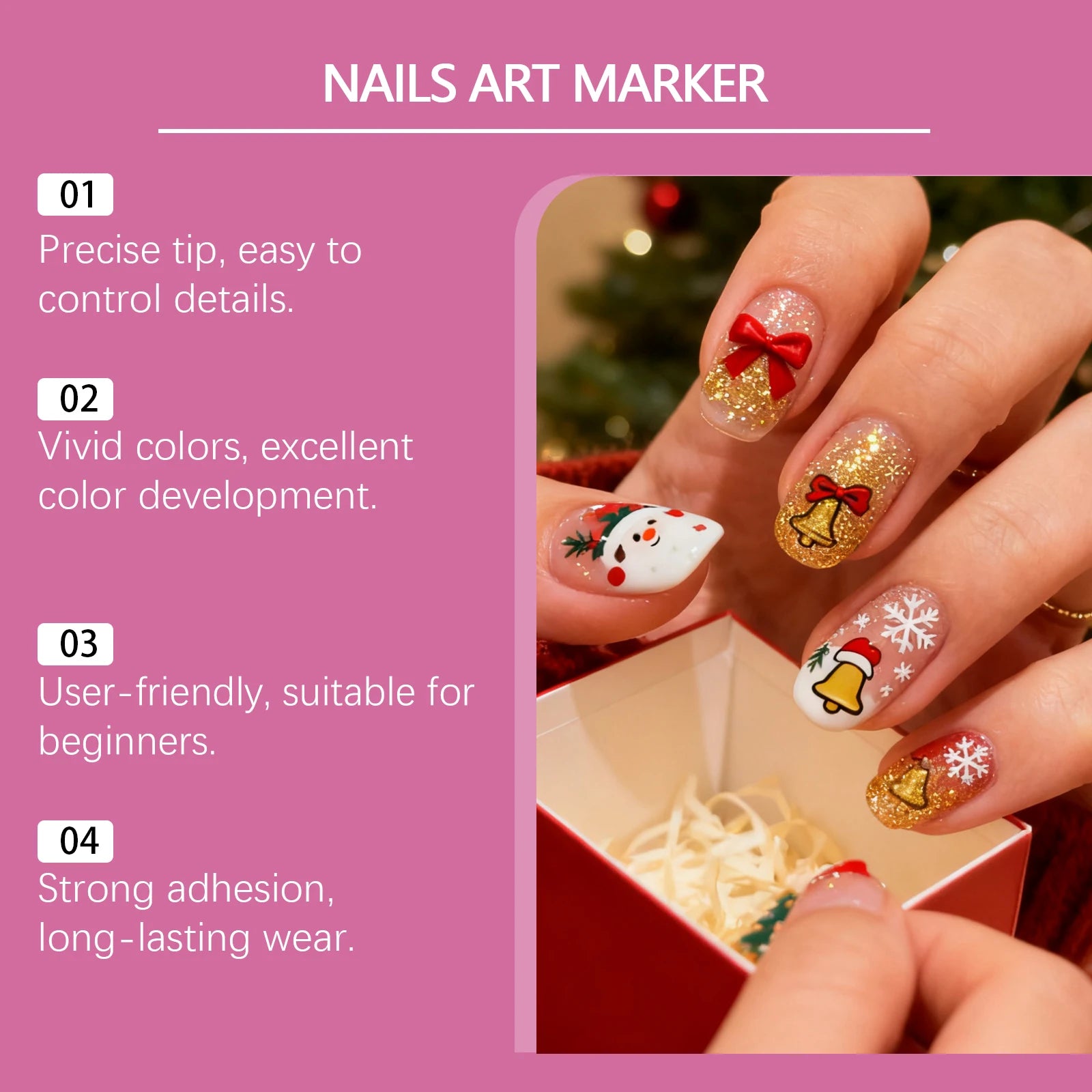 Nail Art Pen – Fine Tip, Waterproof, Quick Dry DIY Marker Nail Art Pen Oasis Select