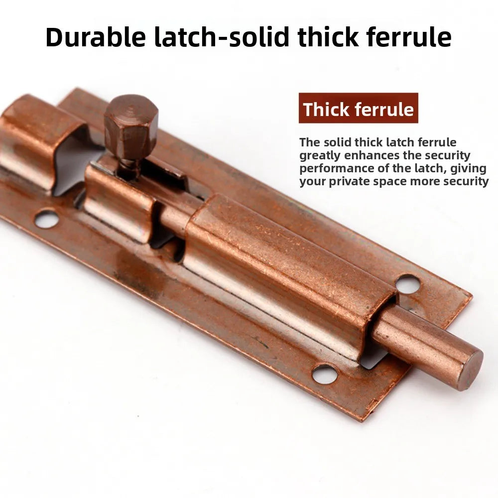 Black Door Lock Barrel Aluminum Alloy Door Lock Latch for Home Hardware Gate Safety Door Bolt Tower Window Catch Lock Silver Oasis Select