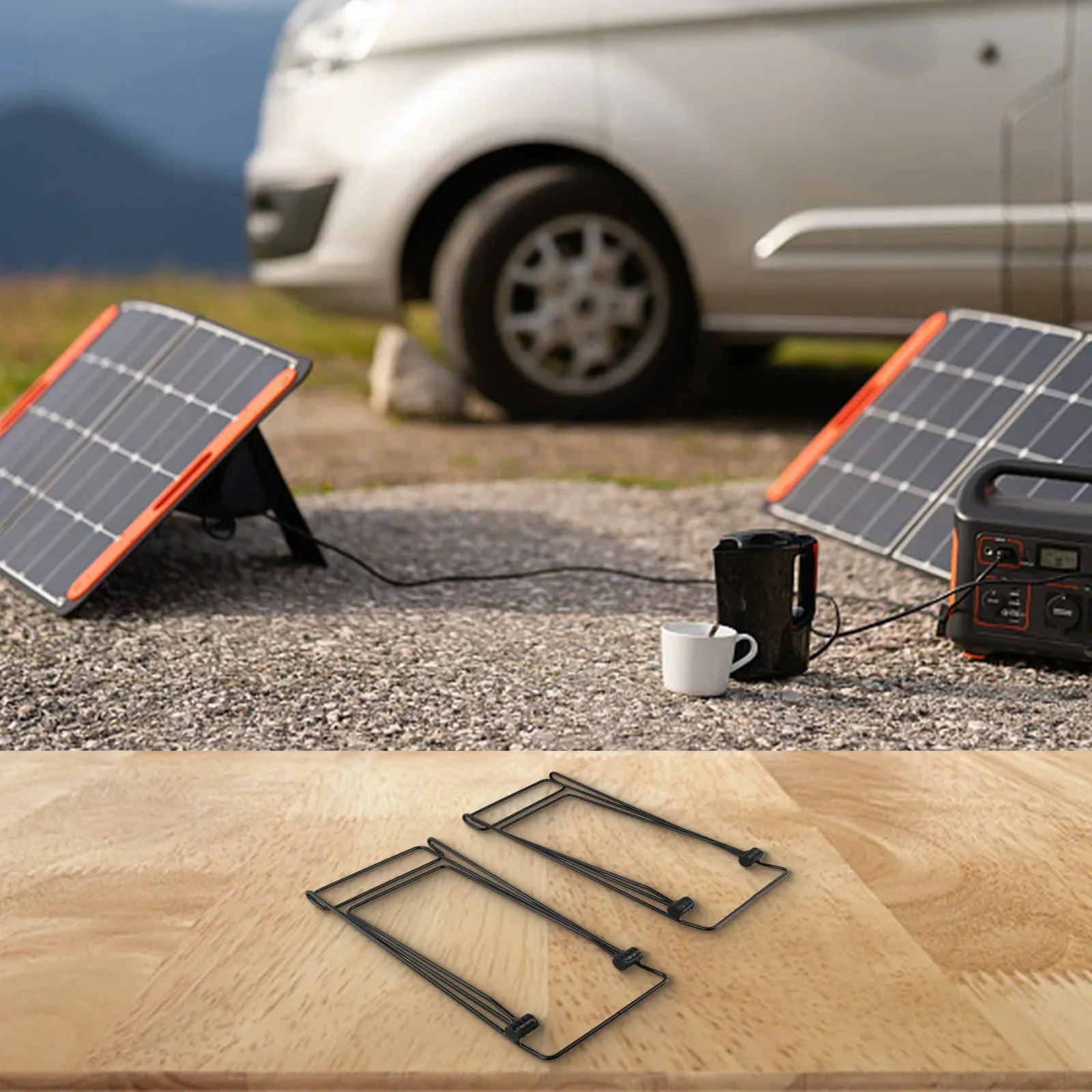 36*16cm Foldable Mount Versatile Camping Solar Holder Outdoor Accessory Outdoor Solar Stand Long-lasting Performance For Camping Oasis Select