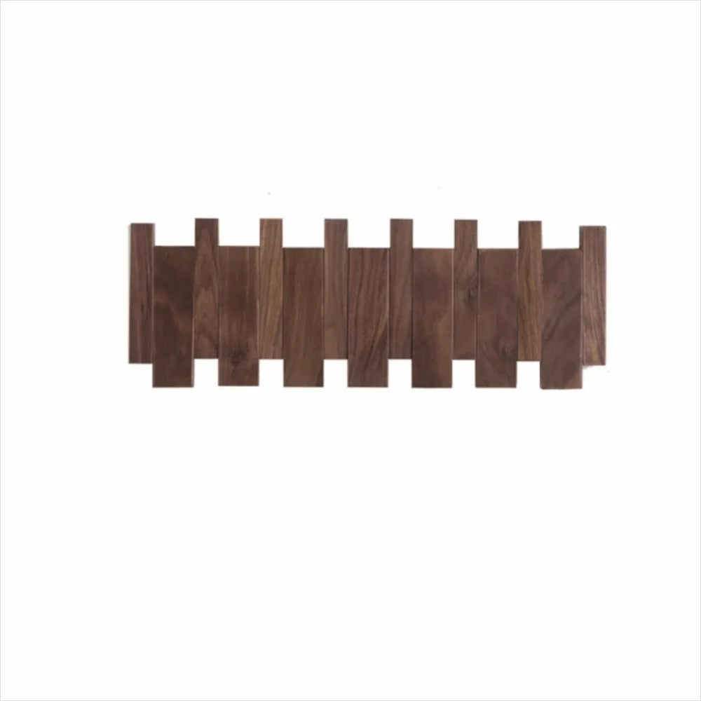 New Wall Mounted Wood Coat Racks with 8 Hooks Piano Key Shaped Entry Door Porch Hanging Hook Art Hats Organizer Keys Oasis Select Coffee 6 Hook