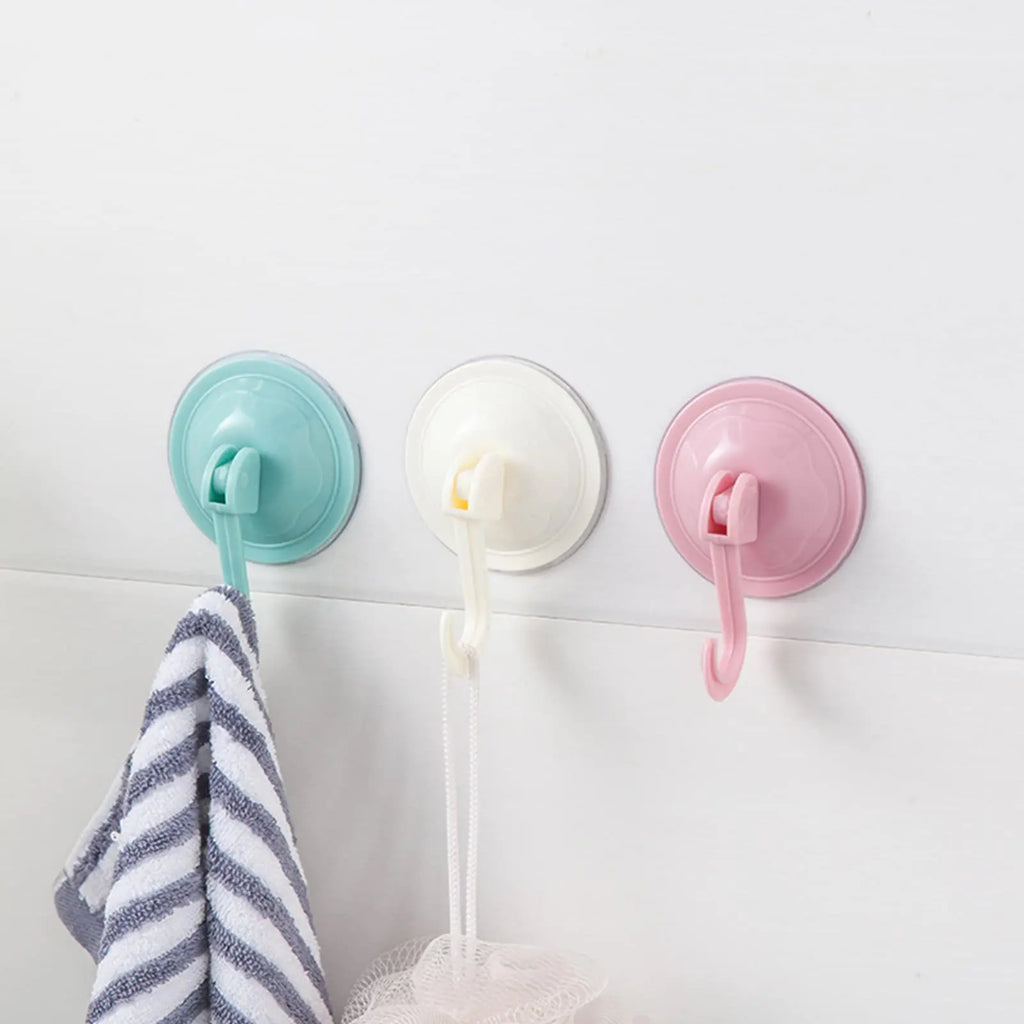 4pcs Vacuum Sucker Hook Heavy Duty Bathroom Living Room Kitchen Hook Hanger Entryway PP Hook Rack Suction Cup Hook Sucker Hooks Oasis Select