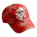 Merry Christmas Baseball Hat For Adults &Teens Retro Holiday Twill Headwear With Print Casual Unisex Hat For Golf Running Travel Oasis Select Red