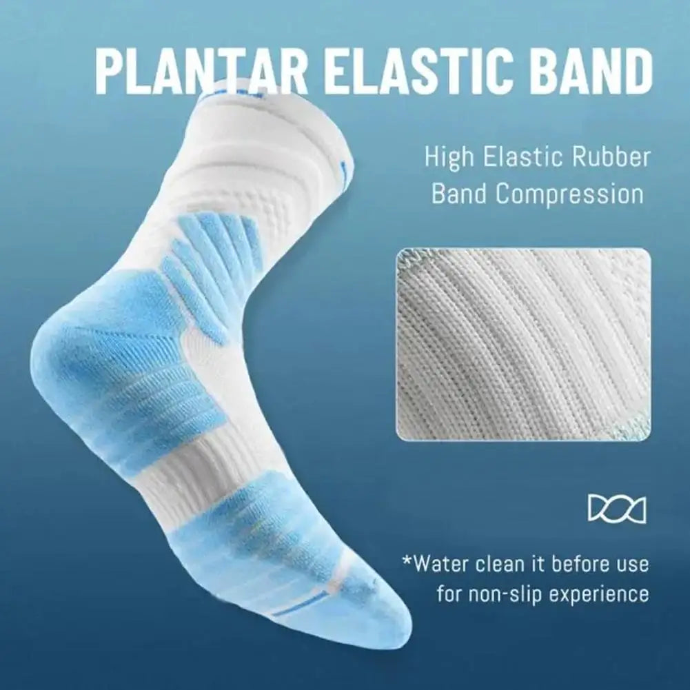Men's Elite Thick Basketball Socks – High-Top Towel Bottom Athletic Sports Socks Oasis Select