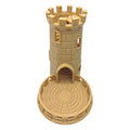 3D Printed Medieval Fort Castle Dice Tower Spiral Staircase Roller Tray for DND RPG MTG Tabletop Role‑Playing Game Accessory Oasis Select Latte