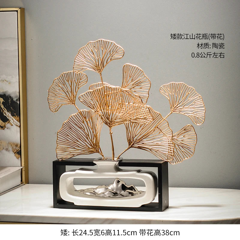 New Chinese Home Living Room Rockery Light Luxury Decoration Porch TV Cabinet Wine Cabinet Creative Fortune Adornment Oasis Select H