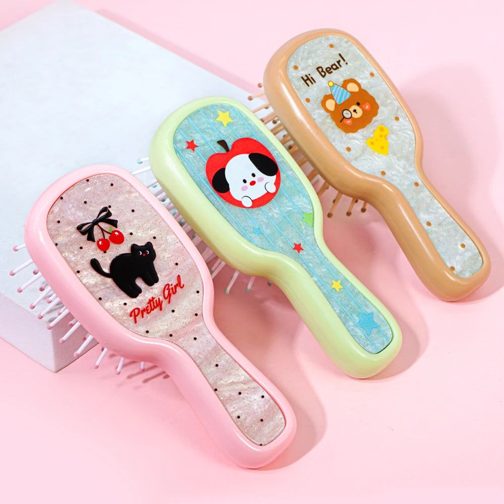 Cute Cartoon Hair Detangling Brush – Cushion Comb for Women Hair Detangling Brush Oasis Select