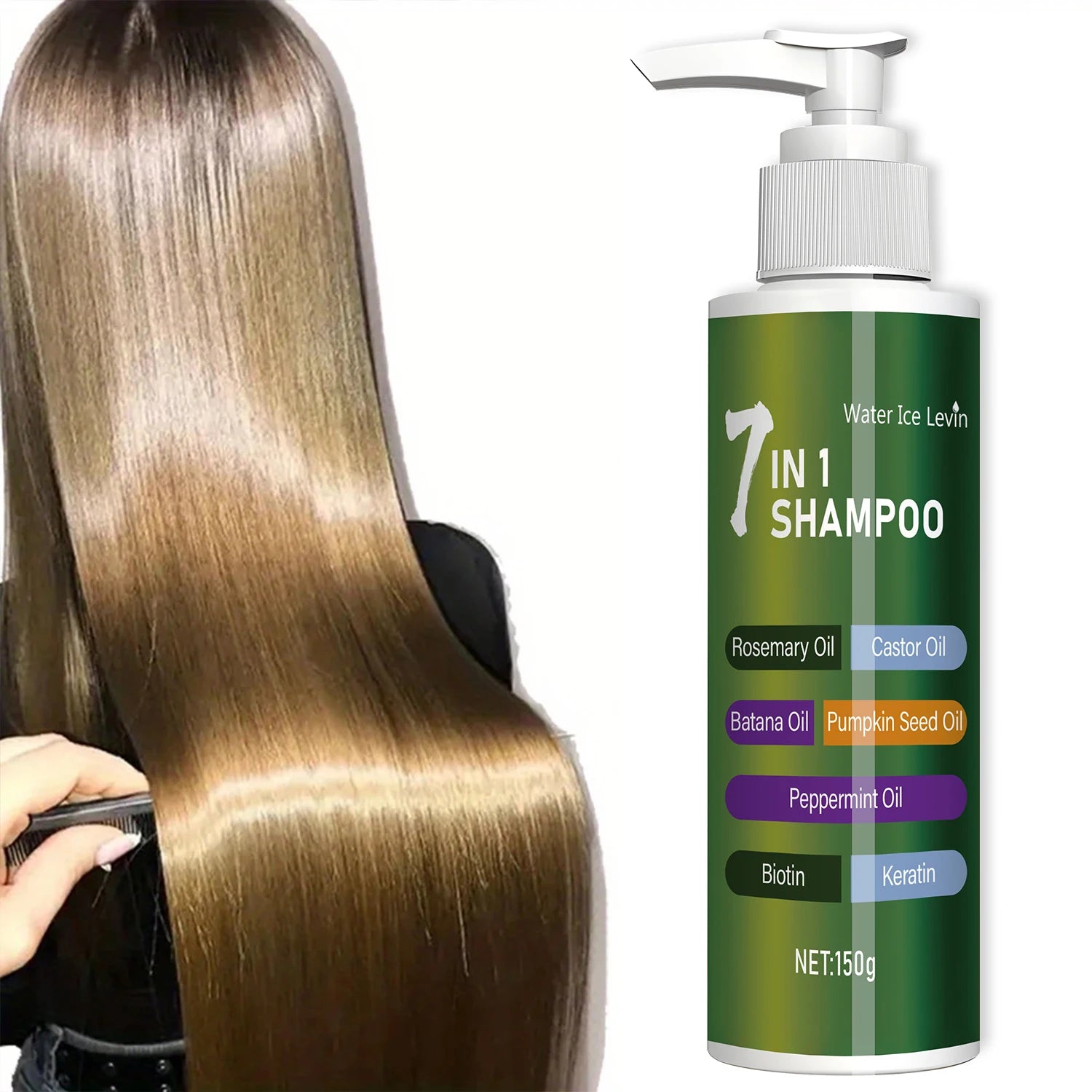7-in-1 Shampoo, Rich in Foam and Easy to Rinse, Removes Dandruff, Reduces Hair Breakage, Long-Lasting Oil Control, Super Volumizing, Strengthens Hair, Repairs Split Ends, Makes Hair More Dense and Soft Oasis Select