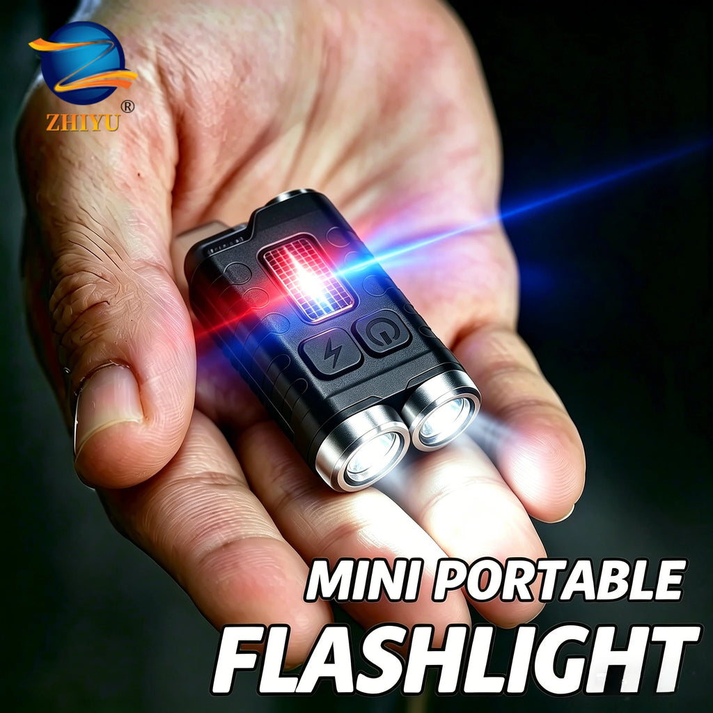 ZHIYU V3 EDC Keychain Flashlight 900 Lumens USB-C Rechargeable