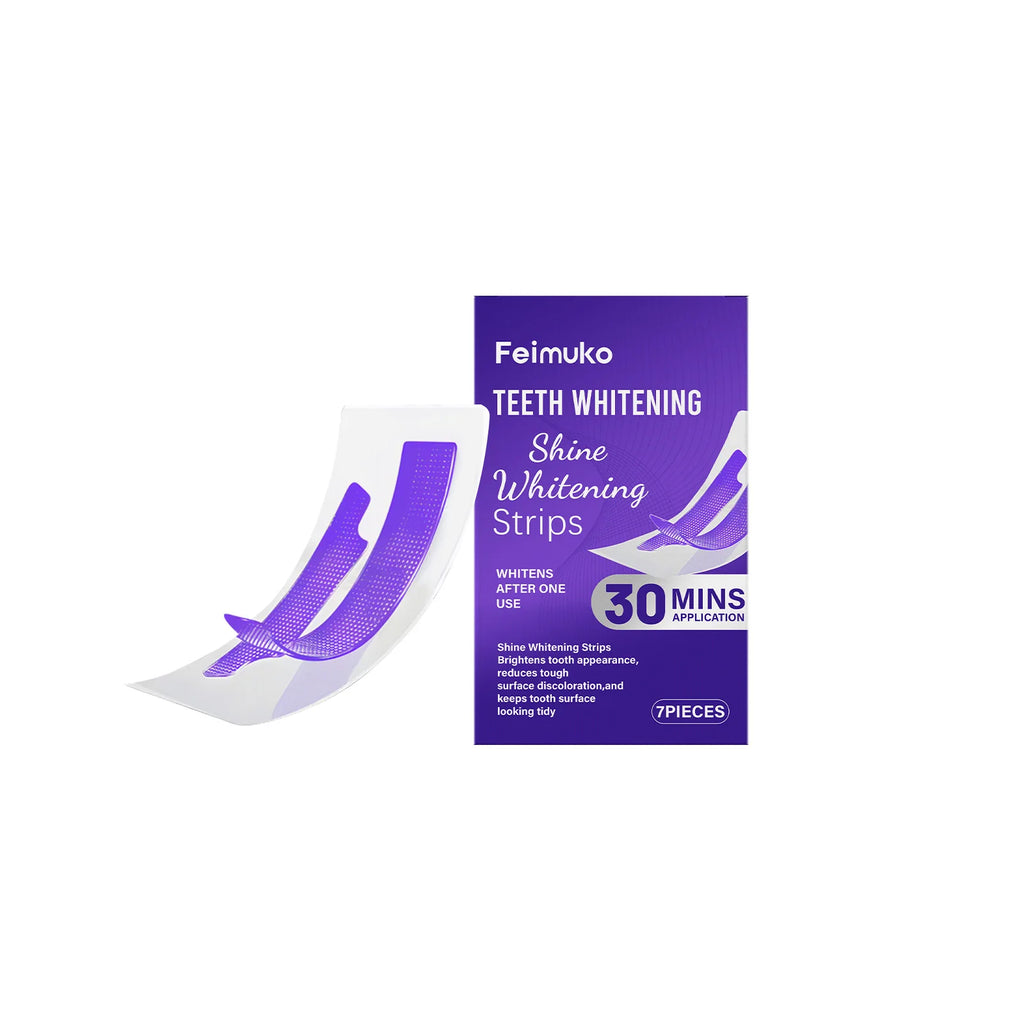 Purple Teeth Whitening Strips 30min Brighten Tooth Remove Plaque Stain Cleaning Oral Hygiene Strips Oasis Select 1box
