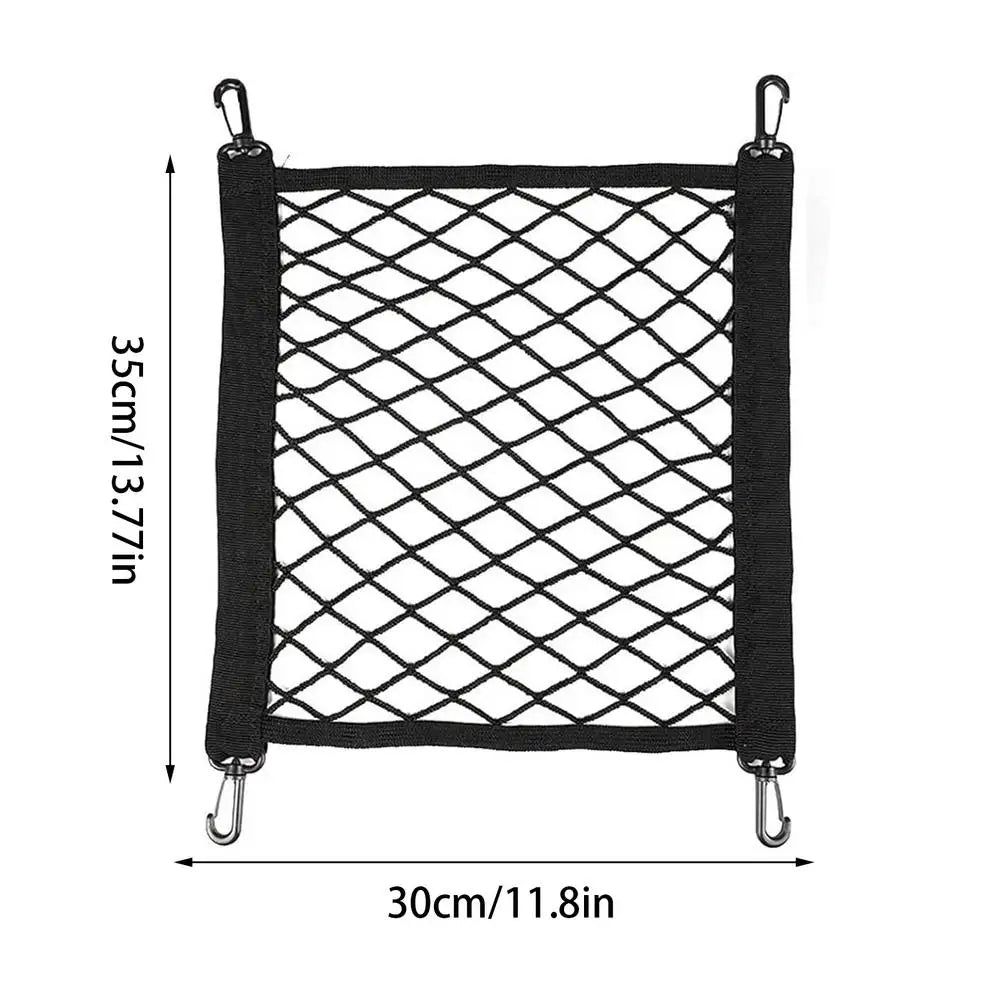 Motorcycle Cargo Net Elastic Double Layer Motorcycle Net For Helmet Storage Cargo Net With Hooks Luggage Storage Net Oasis Select 30X35cm