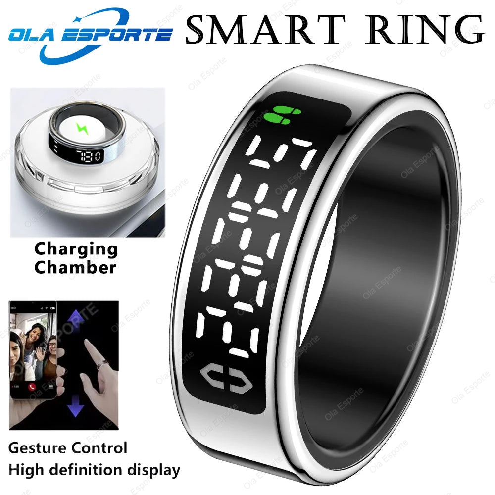 Smart Ring Display – Heart Rate, Sleep & Gesture Control 5ATM