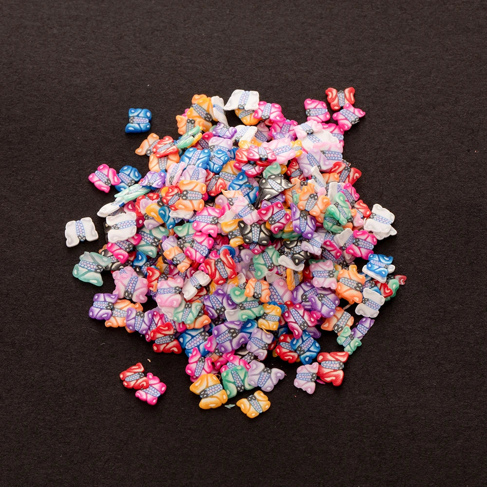 1000Pcs Polymer Clay Fruit Slices Charms For DIY Kawaii Epoxy Resin Silicone Molds Jewelry Nail Art Decor Material Accessories Oasis Select Butterfly