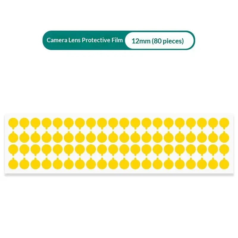 28/40/80/100pcs Protective Camera Sticker Dust Stickers High Temperature Tape For Phone Infrared Dot Matrix Protect Tool 7/12mm Oasis Select Yellow 12mm 80PCS