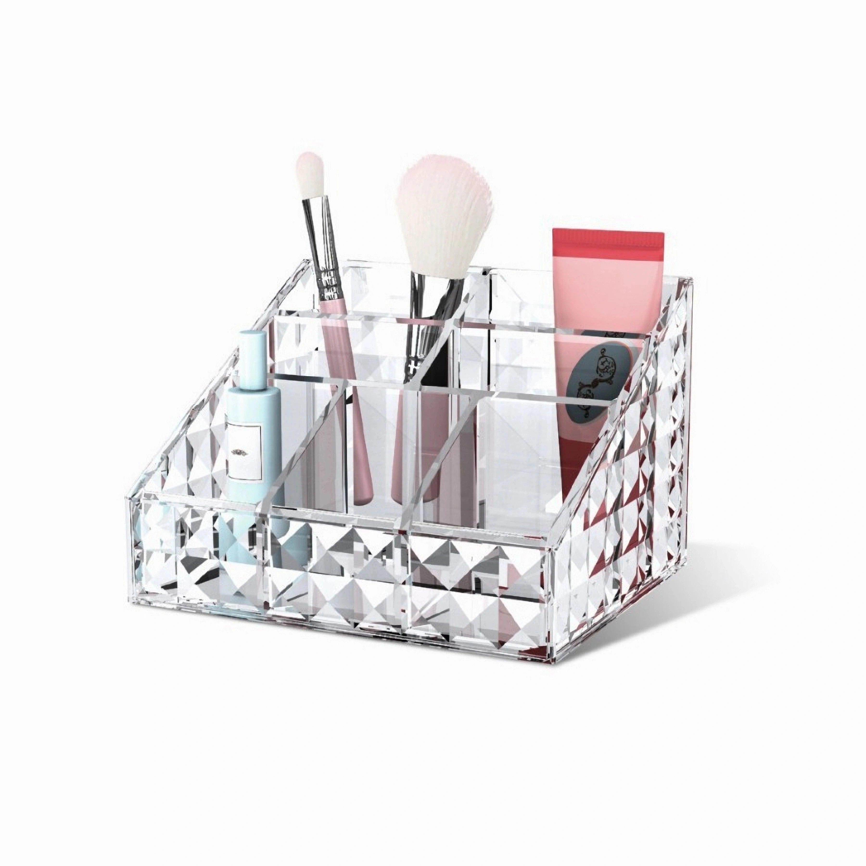 1pc Desktop organiser box, acrylic cosmetic organiser box, lipstick, makeup brush and skincare organiser box Oasis Select