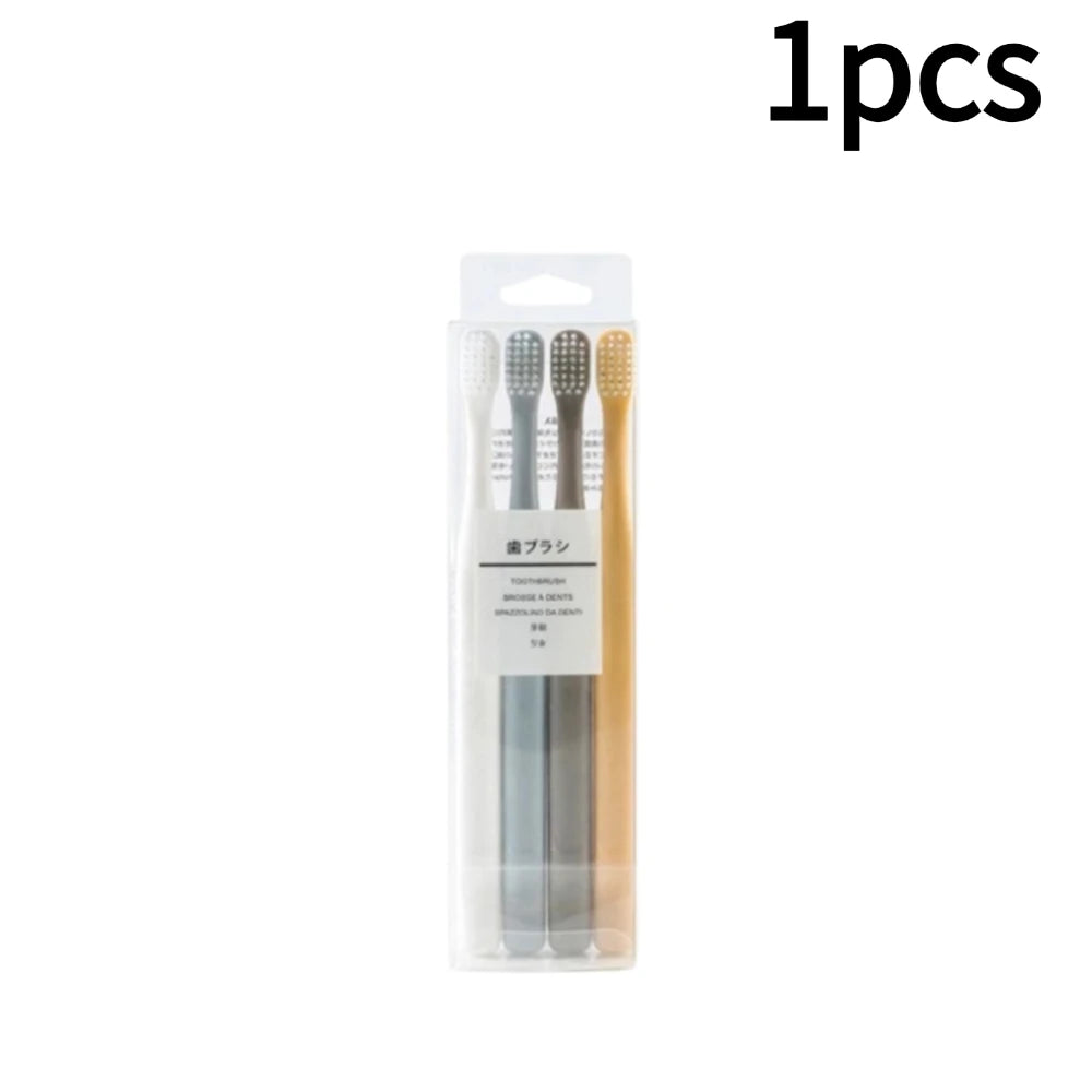 Soft Bristle Small Head Toothbrush – Family & Travel 4-Pack